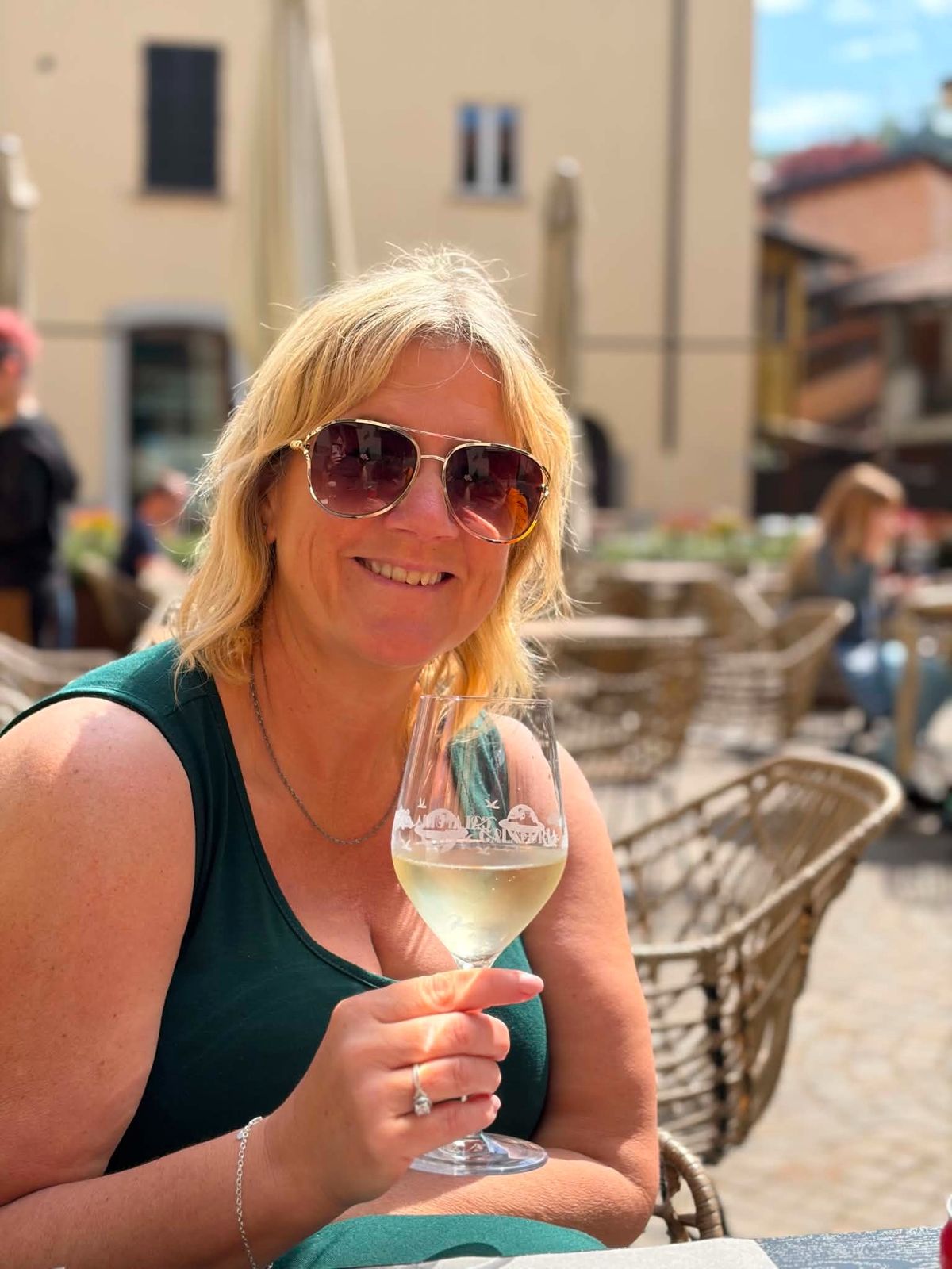 Tina enjoying one of her extreme one-day holidays